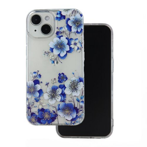 Puzdro IMD Samsung Galaxy A55 5G, vzor kvety 1 - transparentné