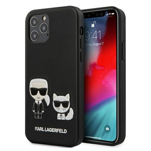 Puzdro Karl Lagerfeld iPhone 12 / 12 Pro KLHCP12MPCUSKCBK black hard case Iconic Karl &