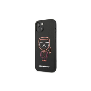 Puzdro Karl Lagerfeld iPhone 13 Mini KLHCP13STUOK black hard case Iconic Logo