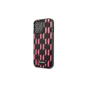 Puzdro Karl Lagerfeld iPhone 13 Pro Max KLHCP13XMNMP1P black hard case Monogram and plaque