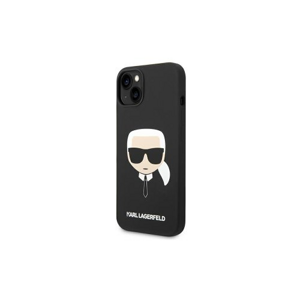 Puzdro Karl Lagerfeld iPhone 14 KLHCP14SSLKHBK hardcase black Silicone Karl`s Head