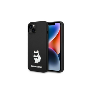 Puzdro Karl Lagerfeld iPhone 14 KLHMP14SSNCHBCK black hard case Magsafe Silicone NFT Ch
