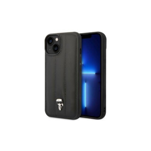 Puzdro Karl Lagerfeld iPhone 14 Plus KLHCP14MPSQPK black hardcase Puffy Ikonik Pin