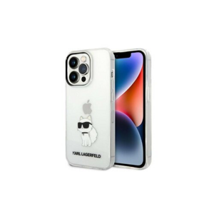 Puzdro Karl Lagerfeld iPhone 14 Pro KLHCP14LHNKCTGT transparent hardcase Gliter Karl&Ch