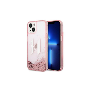 Puzdro Karl Lagerfeld iPhone 14 Pro Max KLHCP14XLBKLCP pink HC Liquid Glitter Big KL