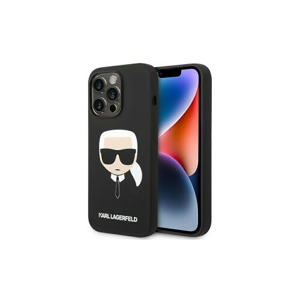 Puzdro Karl Lagerfeld iPhone 14 Pro Max KLHCP14XSLKHBK black HC Silicone Karl's Head