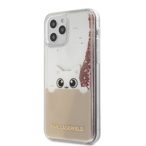 Puzdro Karl Lagerfeld pre iPhone 12/12 Pro (6.1) KLHCP12MPABGNU silikónové, ružové