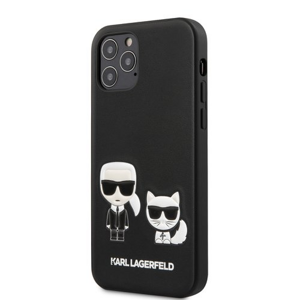 Puzdro Karl Lagerfeld pre iPhone 12/12 Pro (6.1) KLHCP12MPCUSKCBK imitácia kože, čierne