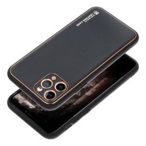 Puzdro Leather TPU iPhone 15 Pro - čierne