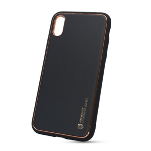 Puzdro Leather TPU iPhone X/XS - čierne