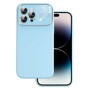 Puzdro Lens iPhone 15 Pro, silikónové - svetlo-modré