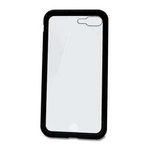 Puzdro Magnet Metal Glass 360 iPhone 7 Plus/8 Plus celotelové - čierne