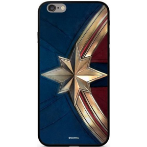 Puzdro Original Marvel Glass TPU iPhone XS/X Captain Marvel vzor 022 - modré (licencia)