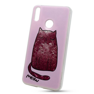 Puzdro Shimmer Design TPU Huawei Y7 2019 - mačka