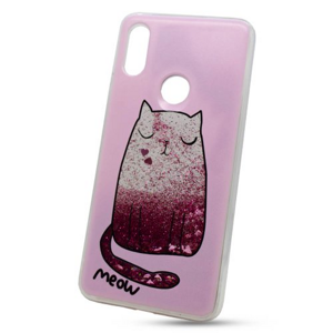 Puzdro Shimmer Design TPU Xiaomi Redmi 7 - mačka