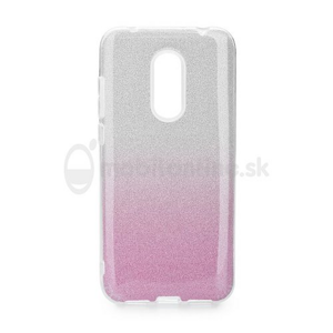 Puzdro Shining 3in1 TPU Xiaomi Redmi 5 Plus - ružovo-strieborné