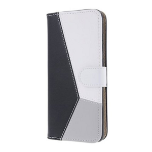 Puzdro Smart Geometric Book Samsung Galaxy A12 A125 - čierno biele