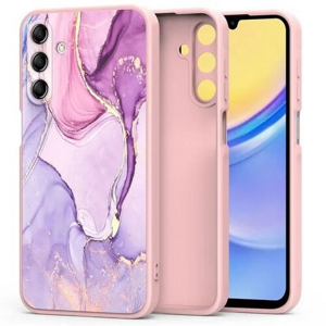 Puzdro Tech-Protect Samsung Galaxy A15 4G/5G, Mramor - fialové