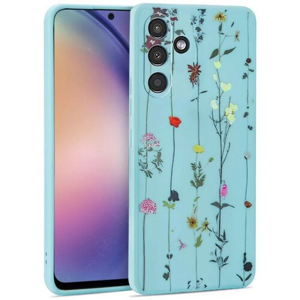 Puzdro Tech-Protect Samsung Galaxy A54 5G, Lúčne kvety - modré